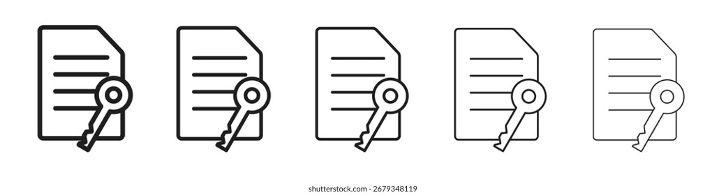 Smart contract icon design symbol collection for graphic design. EPS 10