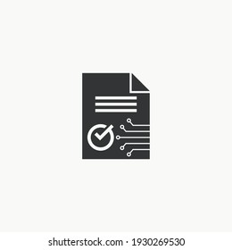Icono de contrato inteligente ilustración de vector de diseño
