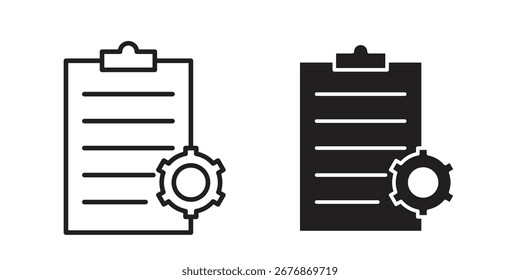 Icono de contrato inteligente sobre fondo blanco. icono establecido en contorno negro y relleno