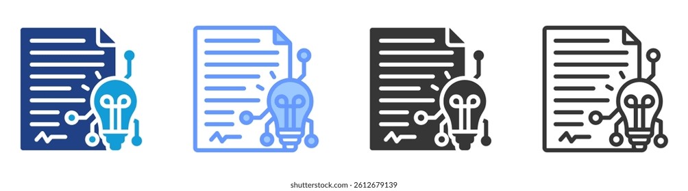 Smart contract icon set multiple style collection
