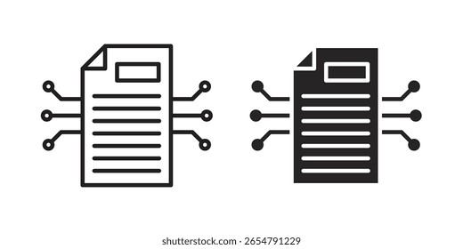 Concepto de símbolo de icono de contrato inteligente. Iconos para Web y móvil.