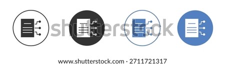 Smart contract icon Thin line design. Vector Graphic. EPS 10