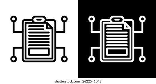 Icono de contrato inteligente Ilustración vectorial EPS