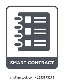 smart contract icon vector on white background, smart contract trendy filled icons from General collection, smart contract simple element illustration