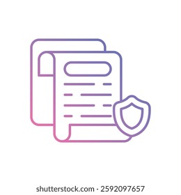 Smart contract security vector icon for blockchain protection.