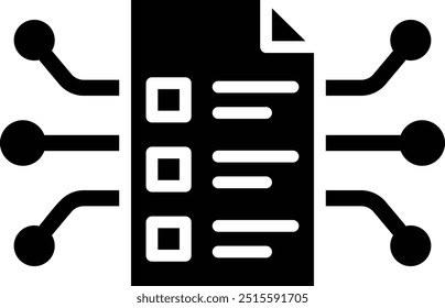 Ilustração de design de ícone de vetor de contrato inteligente