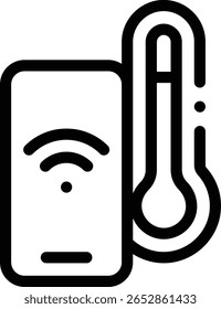 smart control icon. Thin Linear Style Design Isolated On White Background