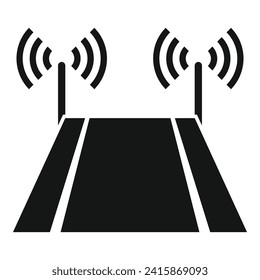Smart control sensor icon simple vector. Care seat spot. Crosswalk drive
