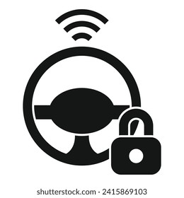 Smart control view icon simple vector. Road sensor. Dark network