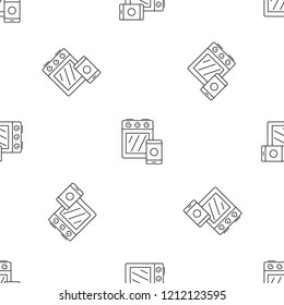 Smart cooker stove pattern seamless vector repeat geometric for any web design