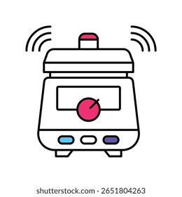Smart Cooker Vektor Gefüllte Kontur Illustration Stil Symbol. EPS 10-Datei