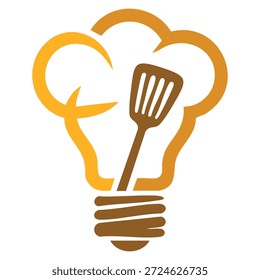 Smart cooking vector logo template featuring chef hat symbol suitable for tutorial recipe design cooking education and creative kitchen inspired identity