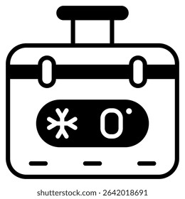 Smart Cooler Box icon with mixed style and pixel perfect base. Suitable for website design, logo, app and UI. Based on the size of the icon in general, so it can be reduced.