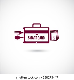 Smart credit card logo. Vector Illustration. 