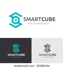Smart Cube Logo,Vector Logo Template