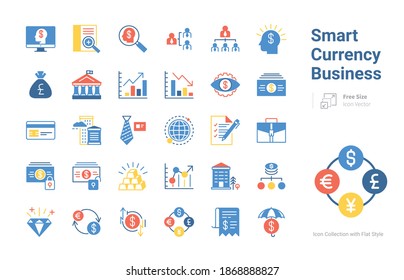 Smart Currency Business icon collection