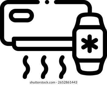 smart curtain icon. Thin Linear Style Design Isolated On White Background