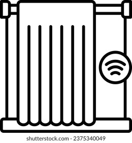 Smart Vorhang Vektorsymbol. Kann für Druck-, Mobil- und Web-Anwendungen verwendet werden.