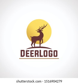smart deer logotype, elegant deer icon for branding company