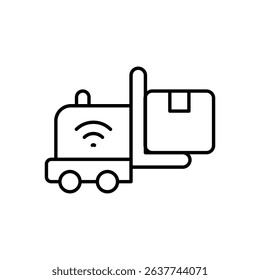 Smart Delivery Icon vector stock illustration