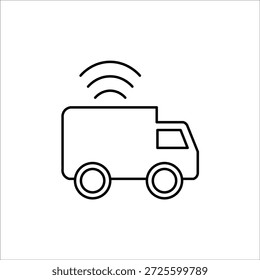 Iconos de entrega inteligentes. Ilustración vectorial de línea simple