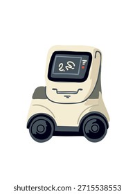 máquina de entrega inteligente que transporta encomendas e refeições