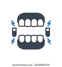 Smart Dental Armbänder Symbol einzeln auf weißem Hintergrund
