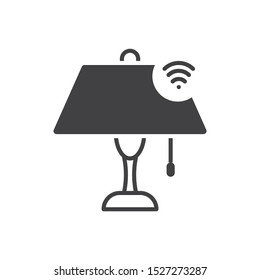 Smart desk Lamp icon. flat simple pictogram. Smart home device control vector illustration