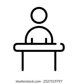 smart desk work icon outline vector Office work 