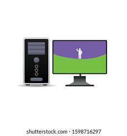  Smart Desktop Computer color icon
