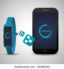 Smart device design. Gadget icon. Isolated illustration , vector