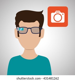 Smart device design. Gadget icon. Isolated illustration , vector