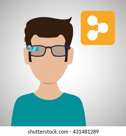 Smart device design. Gadget icon. Isolated illustration , vector