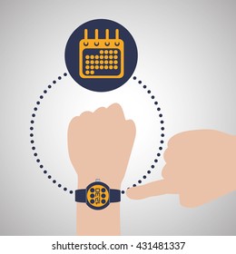Smart device design. Gadget icon. Isolated illustration , vector