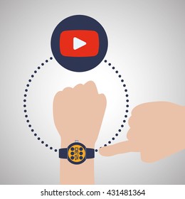 Smart device design. Gadget icon. Isolated illustration , vector