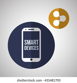 Smart device design. Gadget icon. Isolated illustration , vector