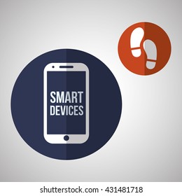 Smart device design. Gadget icon. Isolated illustration , vector