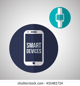 Smart device design. Gadget icon. Isolated illustration , vector