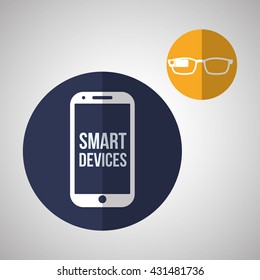 Smart device design. Gadget icon. Isolated illustration , vector