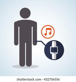 Smart device design. Gadget icon. Isolated illustration , vector