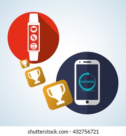 Smart device design. Gadget icon. Isolated illustration , vector