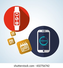 Smart device design. Gadget icon. Isolated illustration , vector