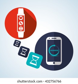 Smart device design. Gadget icon. Isolated illustration , vector