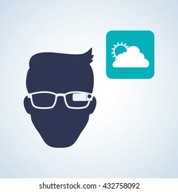 Smart device design. Gadget icon. Isolated illustration , vector
