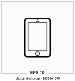 Smart device icon outline isolated vector illustration