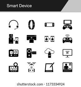 Smart Device icons. Design for presentation, graphic design, mobile application, web design, infographics. Vector illustration.