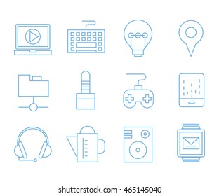 smart device icons, gadget icons