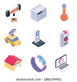 
Smart Device Isometric Icons Pack 