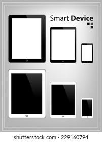 Smart Device Tablet and phone Vector, Similar To iPad, Similar To iPhone.