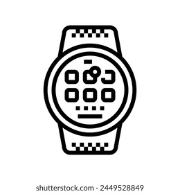 smart device tech enthusiast line icon vector. smart device tech enthusiast sign. isolated contour symbol black illustration